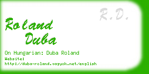 roland duba business card